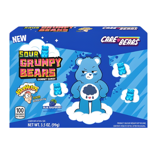 Warheads Sour Crumpy Bears Raspberry