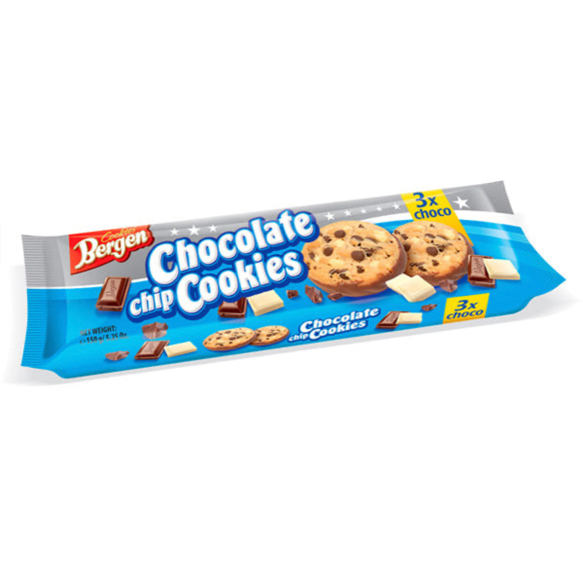 Bergen Chocolate Chip Cookies 3x Choco