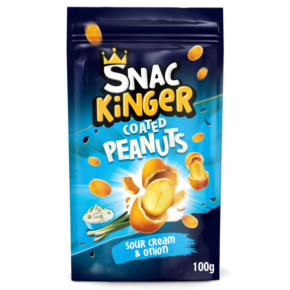 SnacKinger Coated Peanuts Sour Cream & Onion 100g