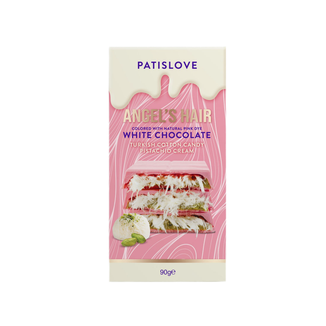 Patislove Angel Hair White Pink Raspberry Flavour