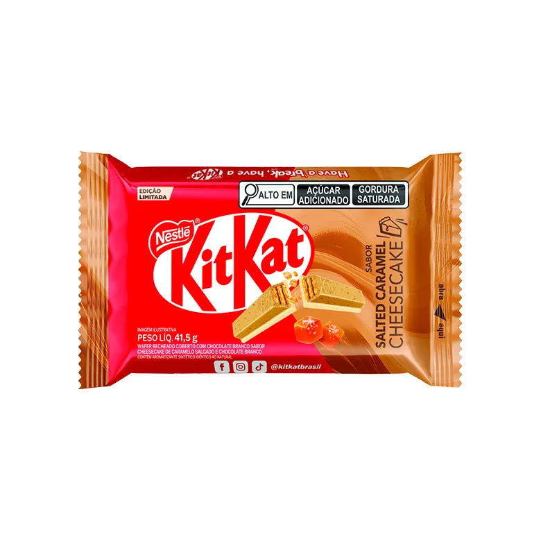 Kitkat salted caramel cheesecake