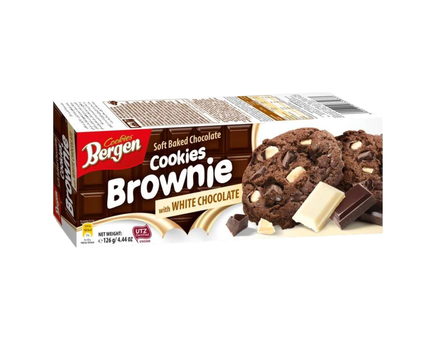 Bergen Cookies Brownie White Chocolate 126g