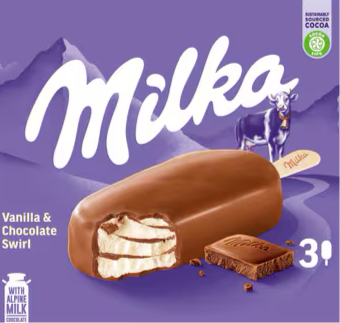 Milka Vanilla & Chocolate Swirl 3x