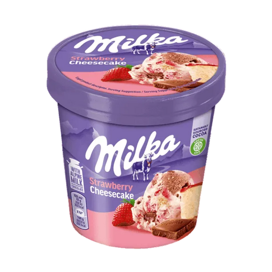 Milka Ice Cream Strawberry Cheesecake 314g