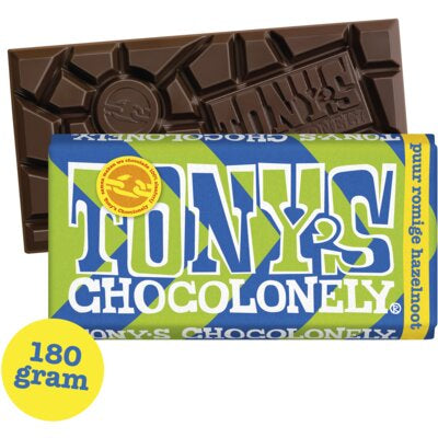 Tony's Chocolonely Reep puur crunch hazelnoot