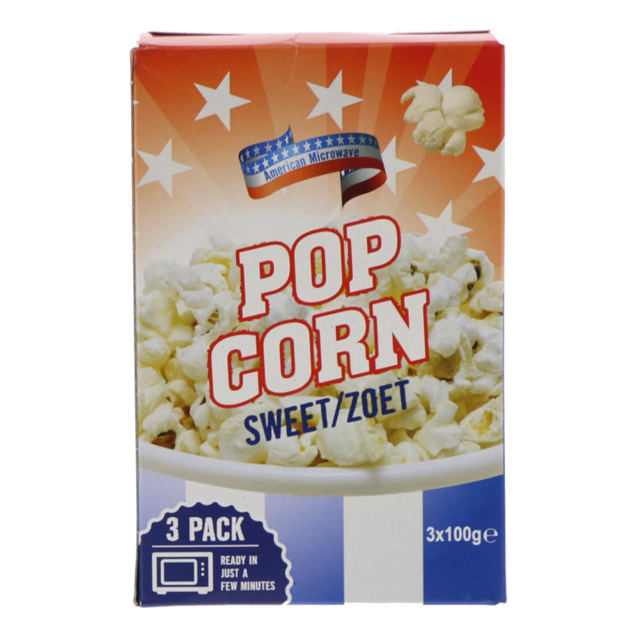 American microwave popcorn zoet 3-pack